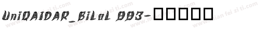UniQAIDAR_BiLaL 003字体转换